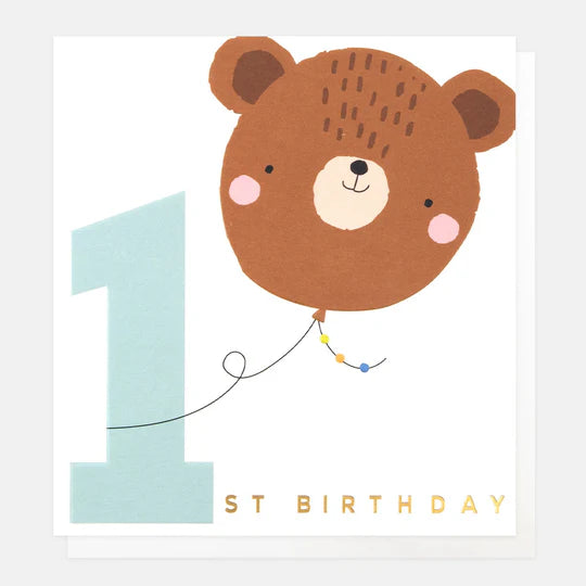 Card - 1st Birthday Bear