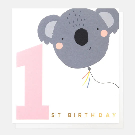 Card - 1st Birthday Koala