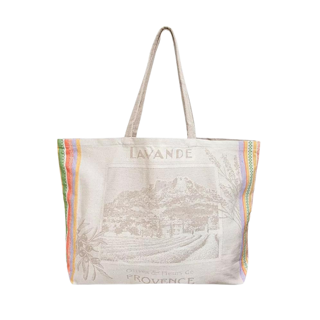 Cotton Jacquard Shopper - Lavande