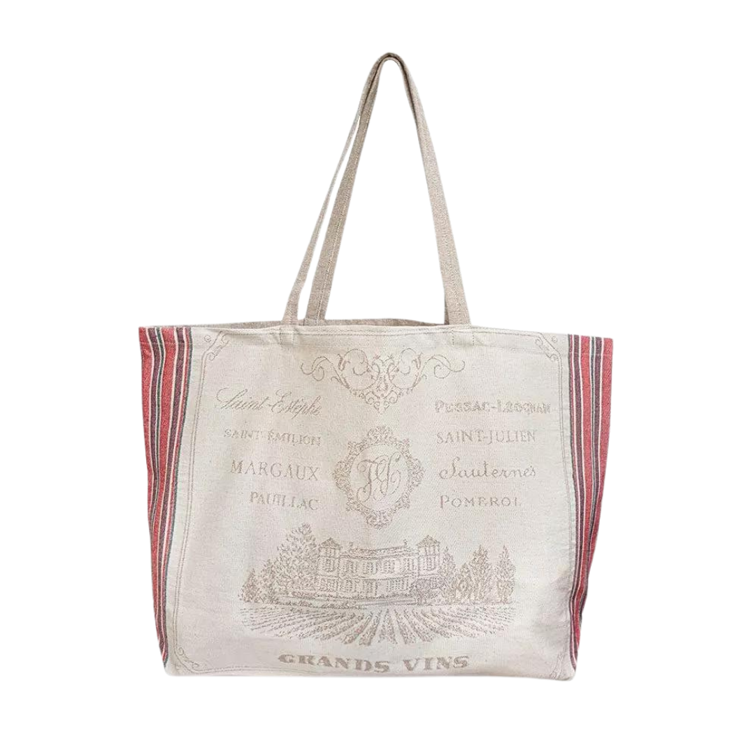 Cotton Jacquard Shopper - Grand Vin