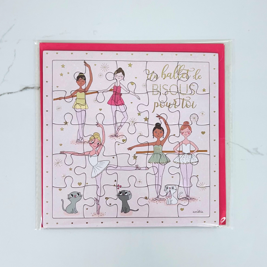 Ballerina Puzzle Birthday card