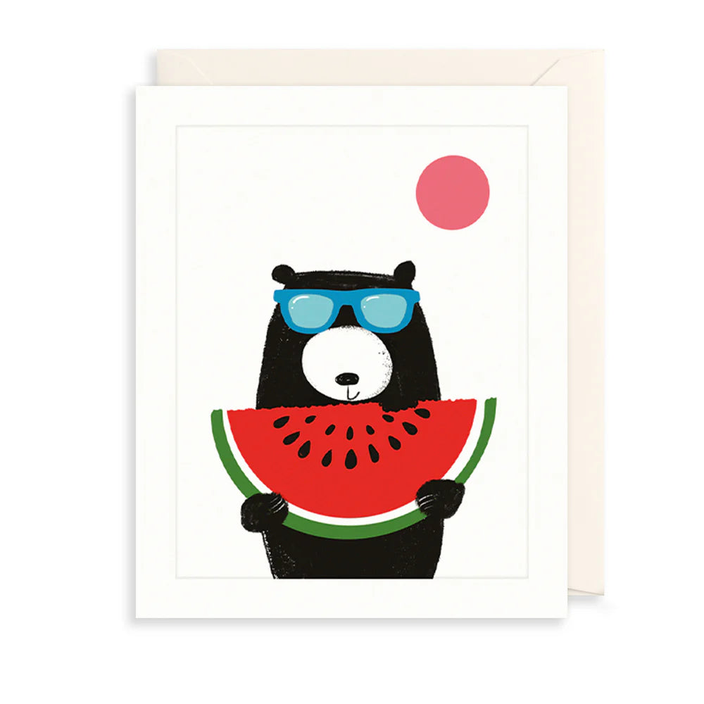 Card - Bear with Watermelon
