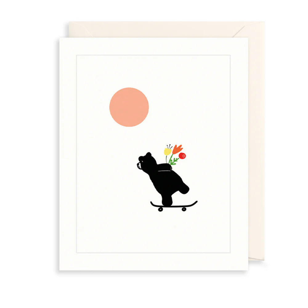 Card - Skateboarding Bear