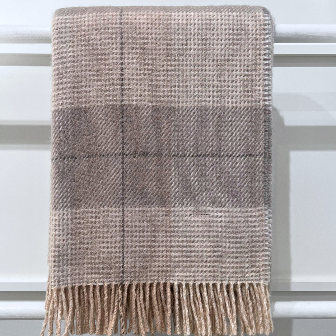 Alpaca & Wool Throw - Grey