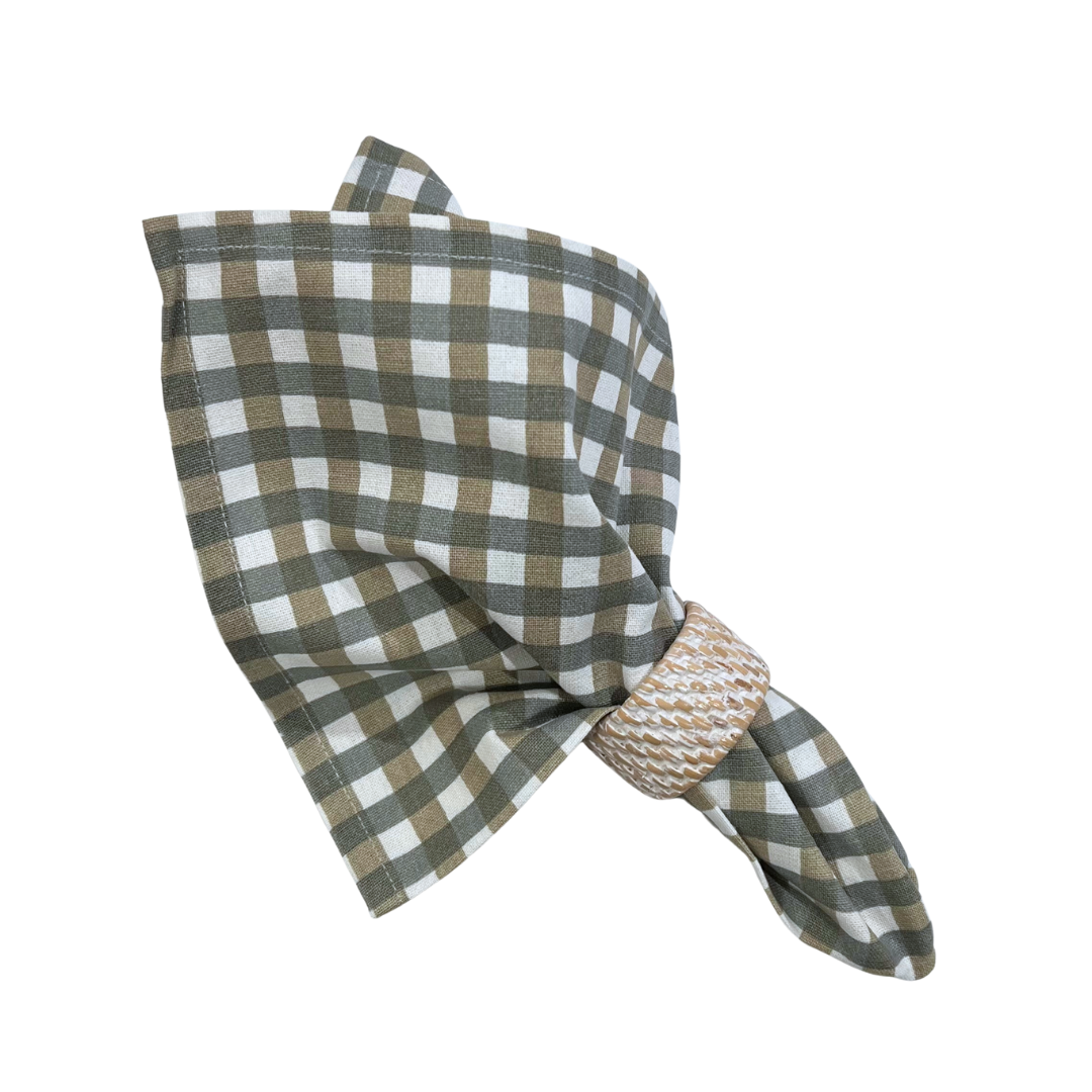 Check Napkin - Beige & Grey