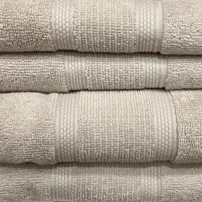 Guest Towel - Beige Self Stripe