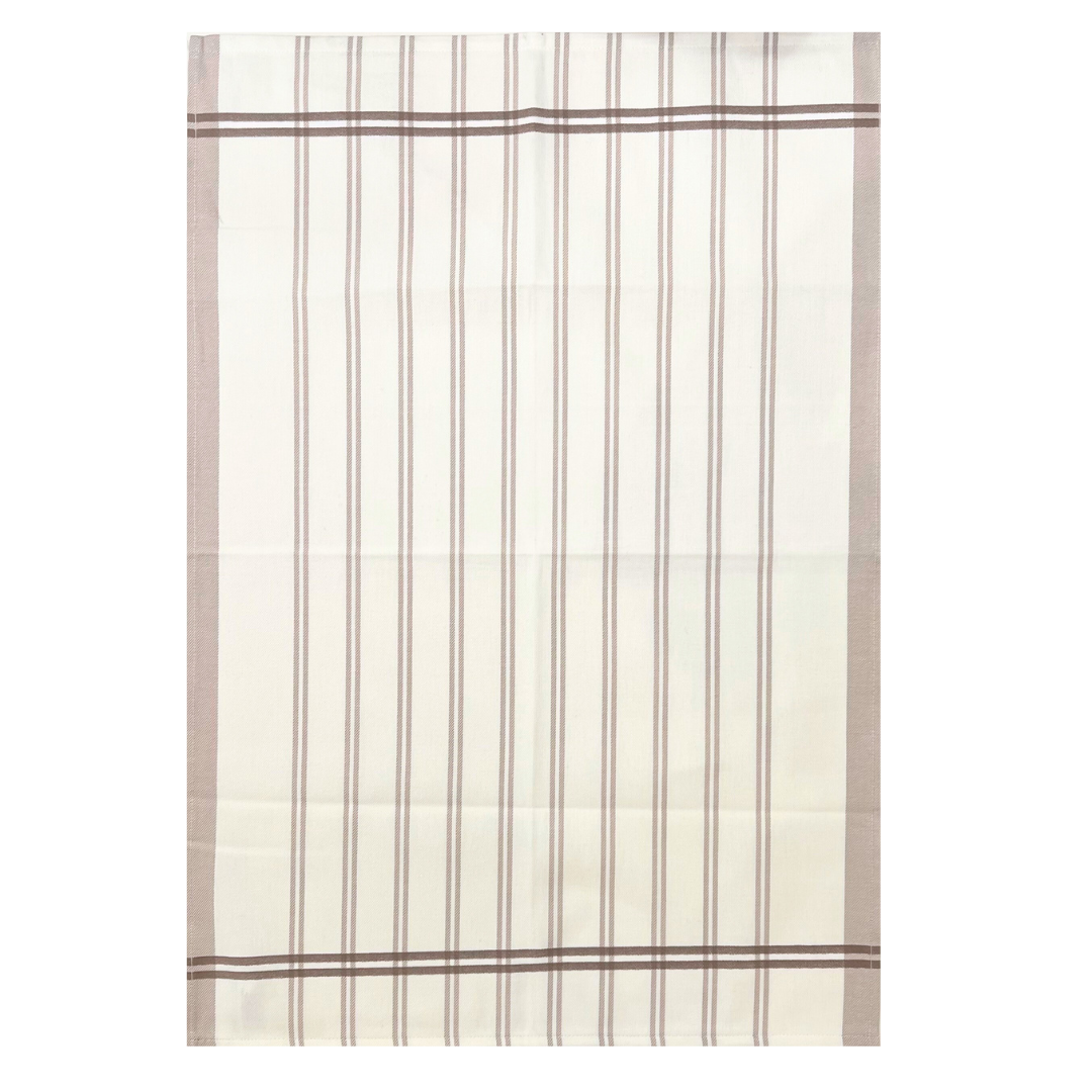 Tea Towel - Beige Stripe Woven