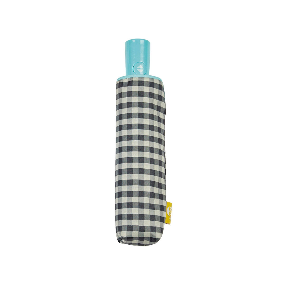 Automatic Compact Umbrella - Black Gingham