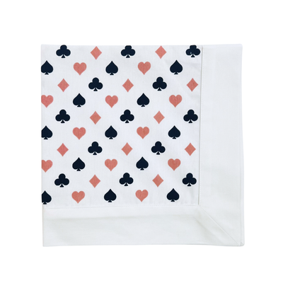 Bridge Tablecloth - Pink & Navy