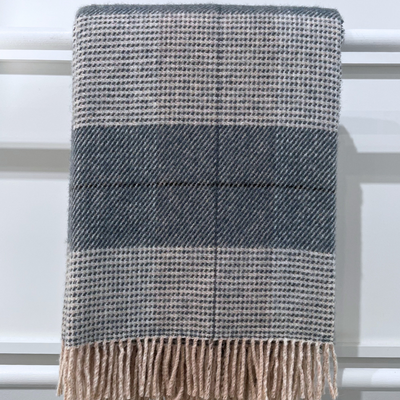 Alpaca & Wool Throw - Indigo