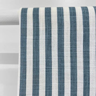 Cotton Stripe Napkin - Light Blue