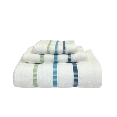 Bath Sheet - Green & Blue Stripe