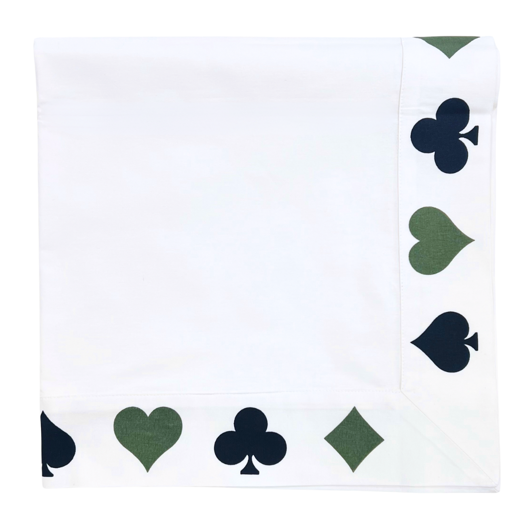 Bridge Tablecloth - Sage & Navy