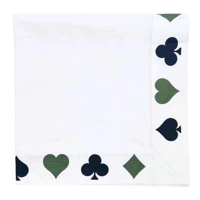 Bridge Tablecloth - Sage & Navy