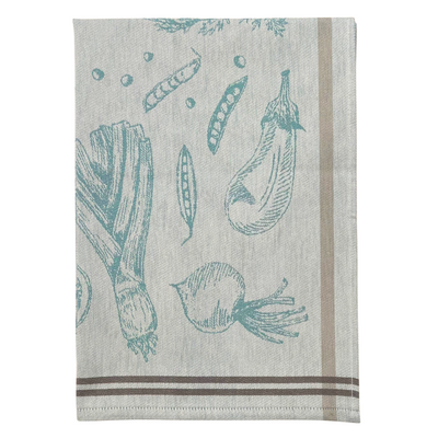 Tea Towel - Blue Vegetable Jacquard