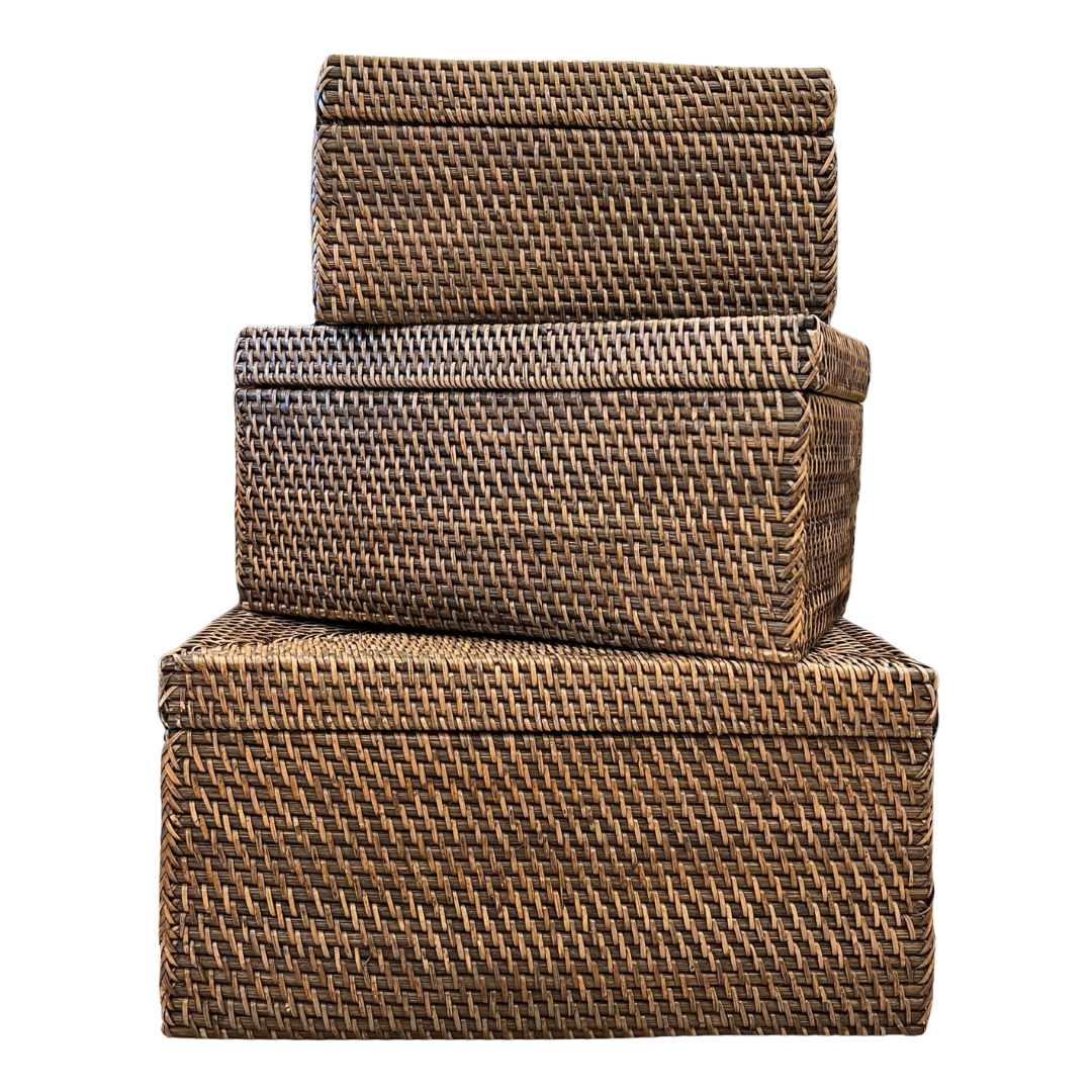 Brown Rectangle Storage Box - 3 sizes (available in-store only)
