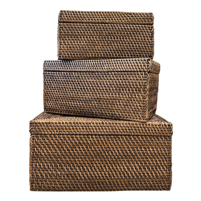 Brown Rectangle Storage Box - 3 sizes (available in-store only)