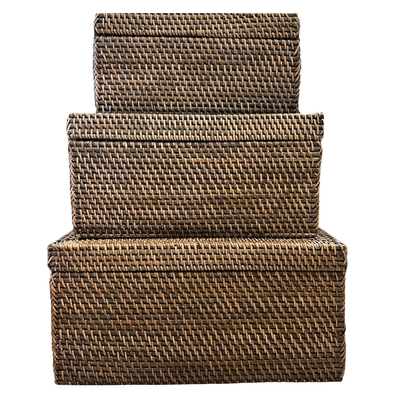 Brown Rectangle Storage Box - 3 sizes (available in-store only)