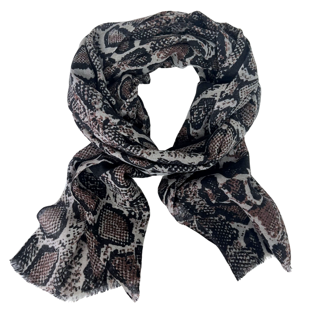 Scarf - Brown Snake design