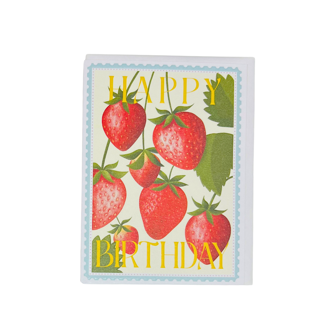 Card Birthday Strawberries