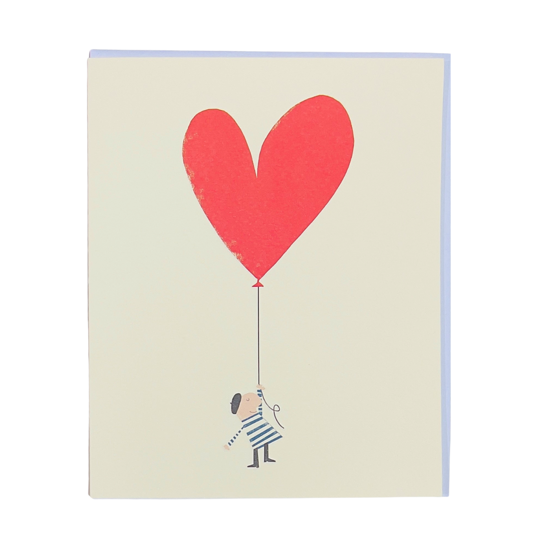 Card French Heart Balloon