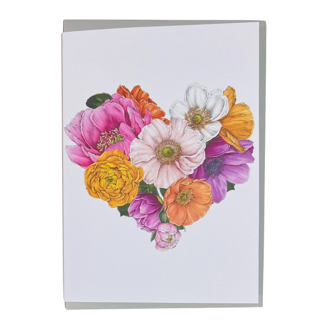 Card Floral Heart