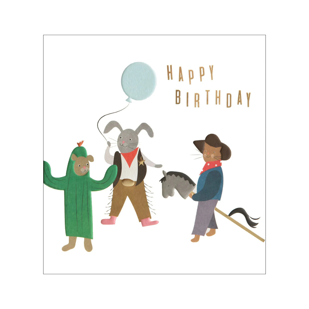 Card - Birthday Cowboy Dress Up