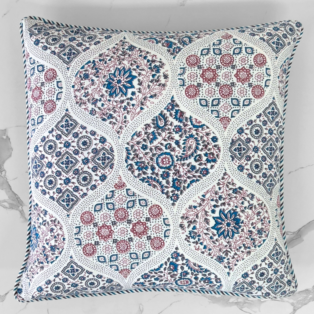 Block Print Cushion - #3