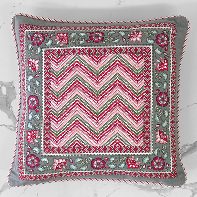 Block Print Cushion - #4