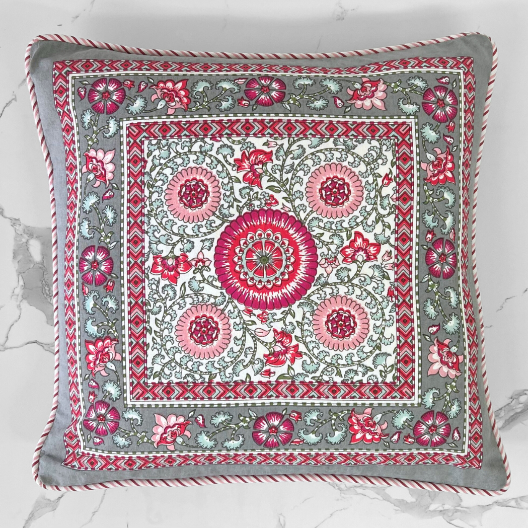 Block Print Cushion - #4