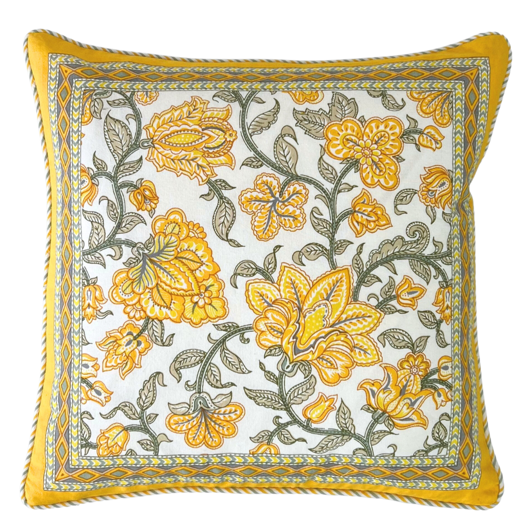 Block Print Cushion - #5