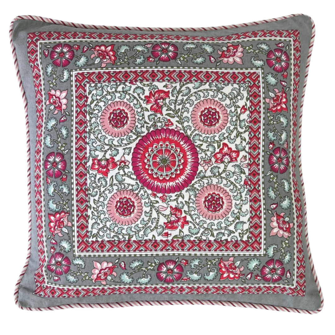 Block Print Cushion - #4