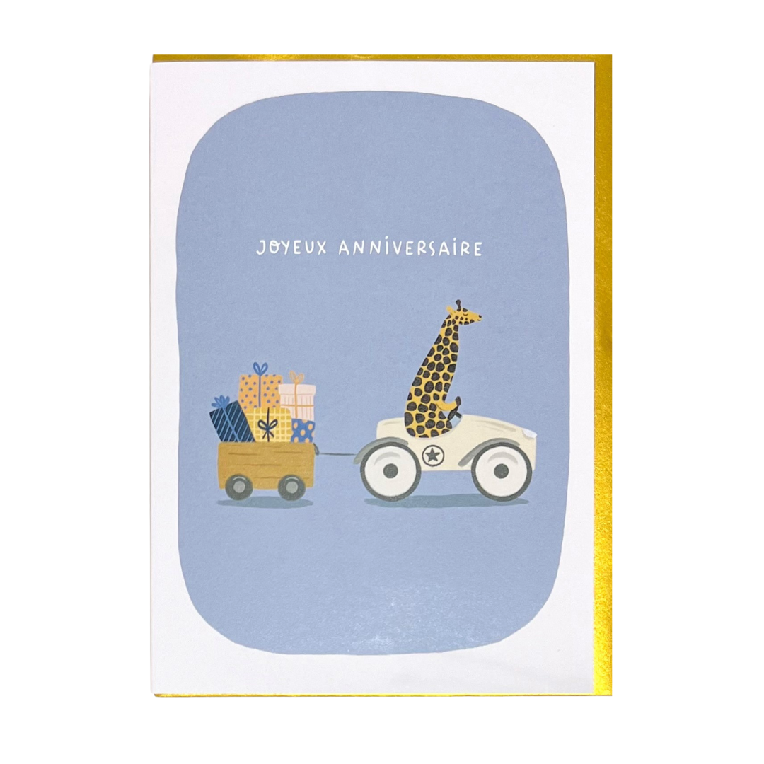 Card - Joyeux Anniversaire Giraffe