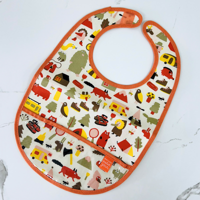 L'Aventure  - Natural Coated Cotton Bib