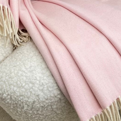 Lambswool Throw - Candy Floss