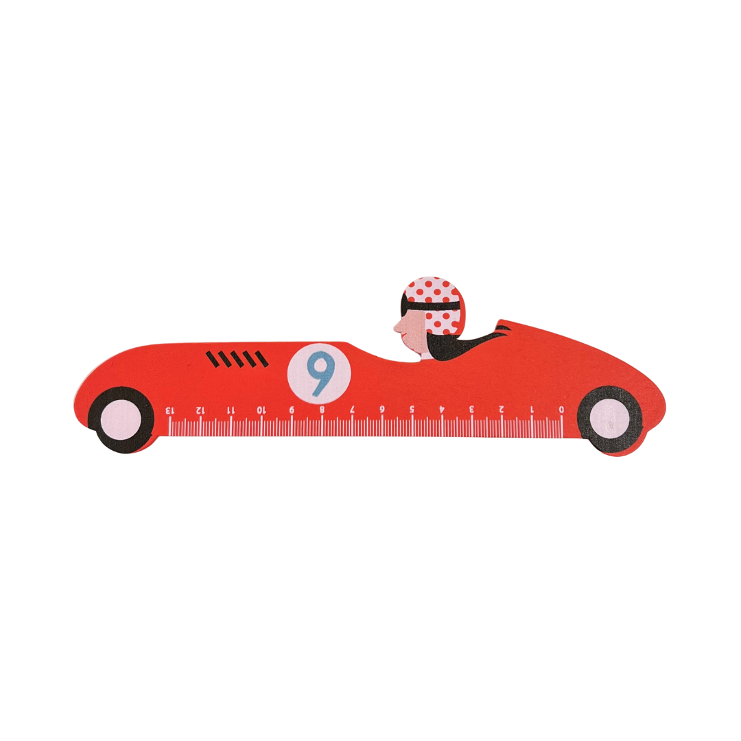 Wooden Ruler - Car Racer