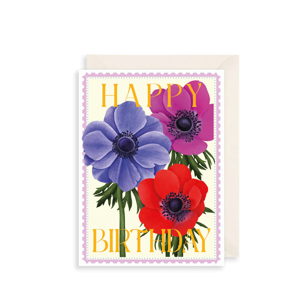Card - Birthday Anemones