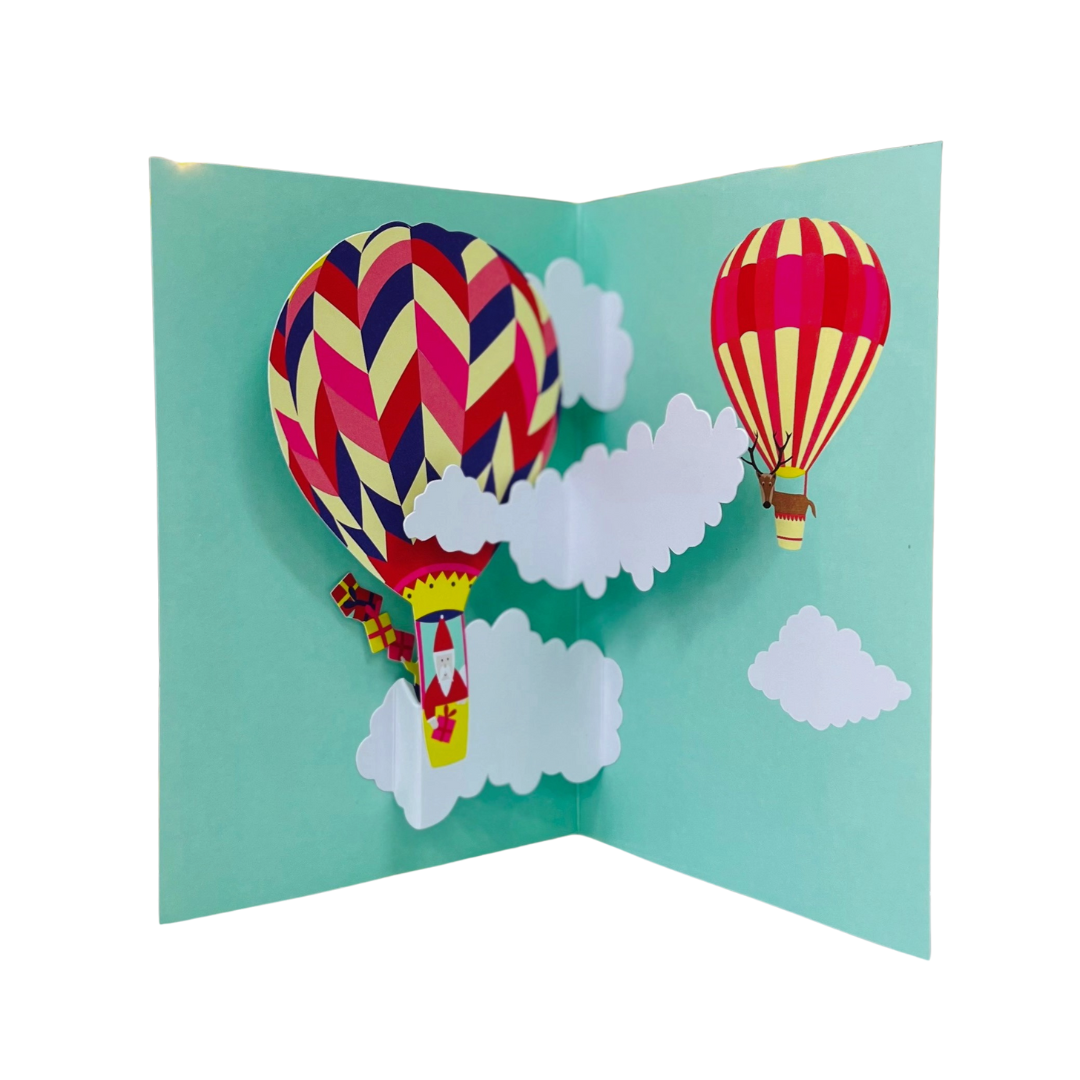 Moma Pop-Up Christmas Card - Hot Air Balloon