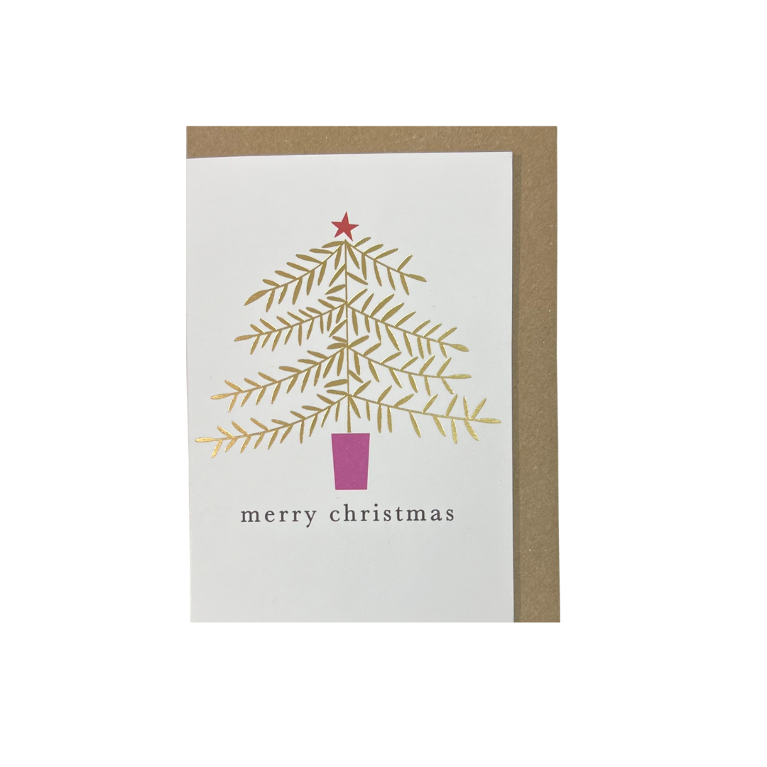 Christmas Card - Gold Christmas Tree