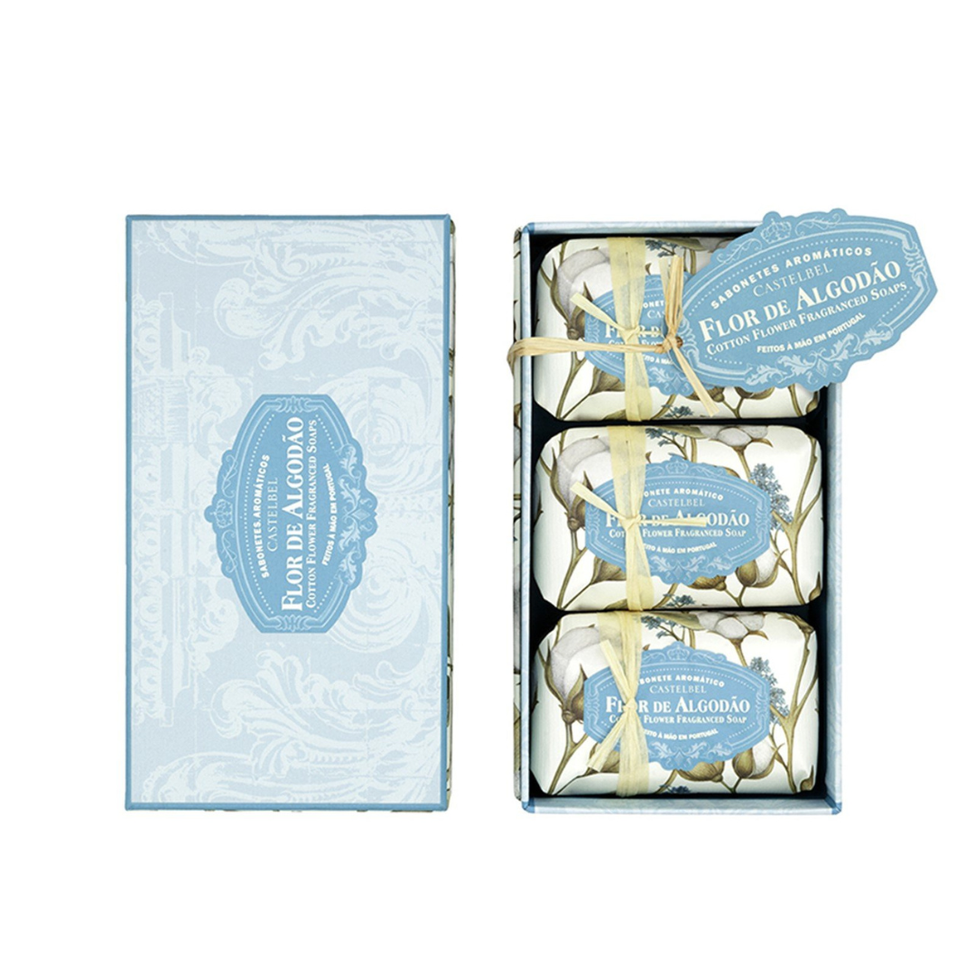 Boxed Set of 3 Soaps - Cotton Flower