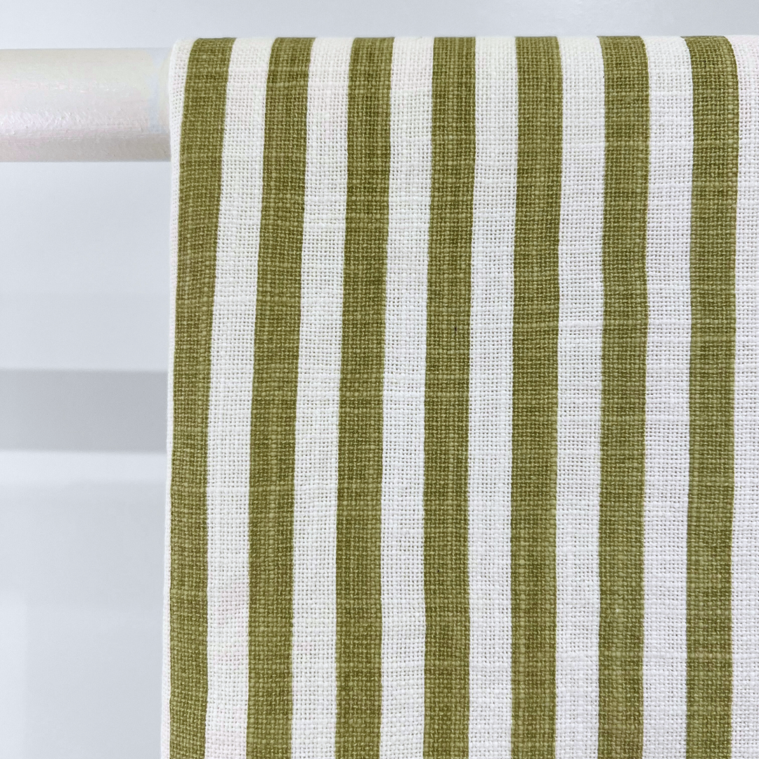 Cotton Stripe Napkin - Chartreuse