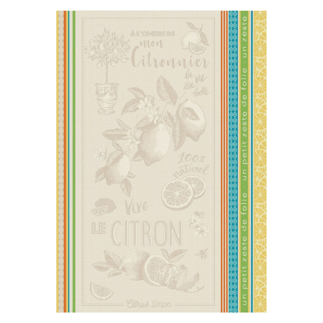 Cotton Jacquard Tea Towel - Citron