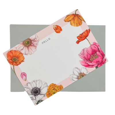 Notecard & Envelope Set - Floral Brights