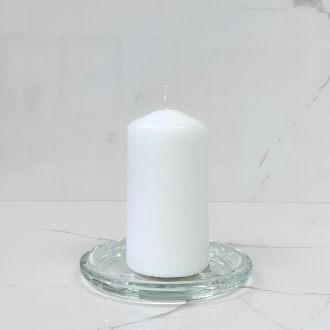 Candle White 13cm x 7cm