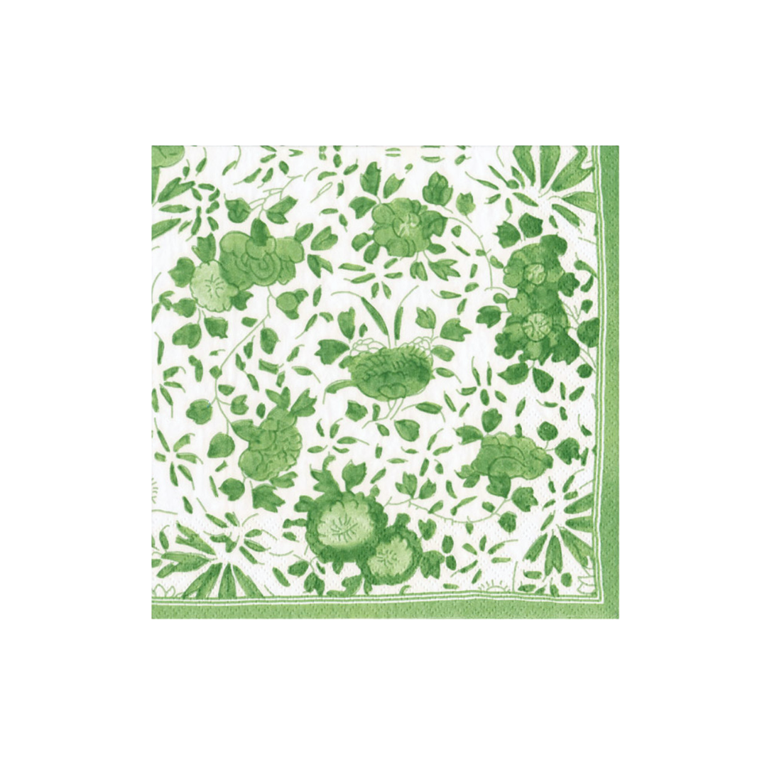 Cocktail Serviette - Green Delft