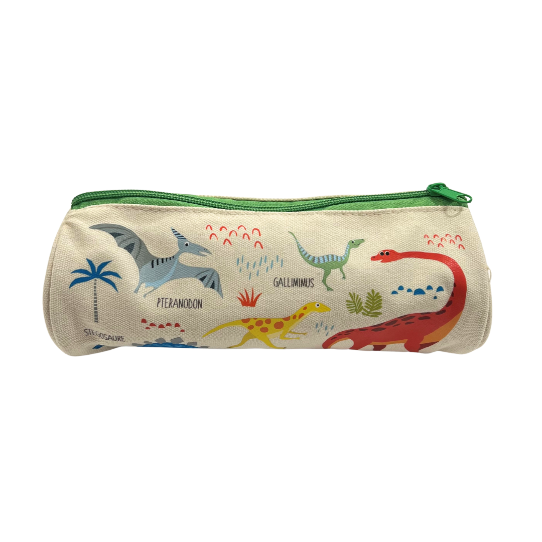 Canvas Pencil Case - Dinosaurs