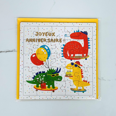 Dinosaur Puzzle Birthday card