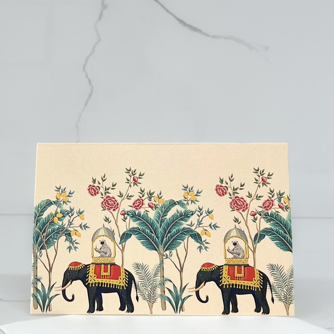 Printed Card - Elephants