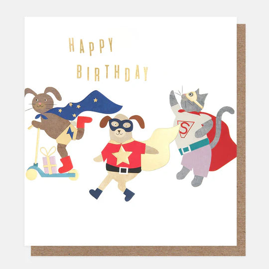 Card - Birthday Superhero Dogs