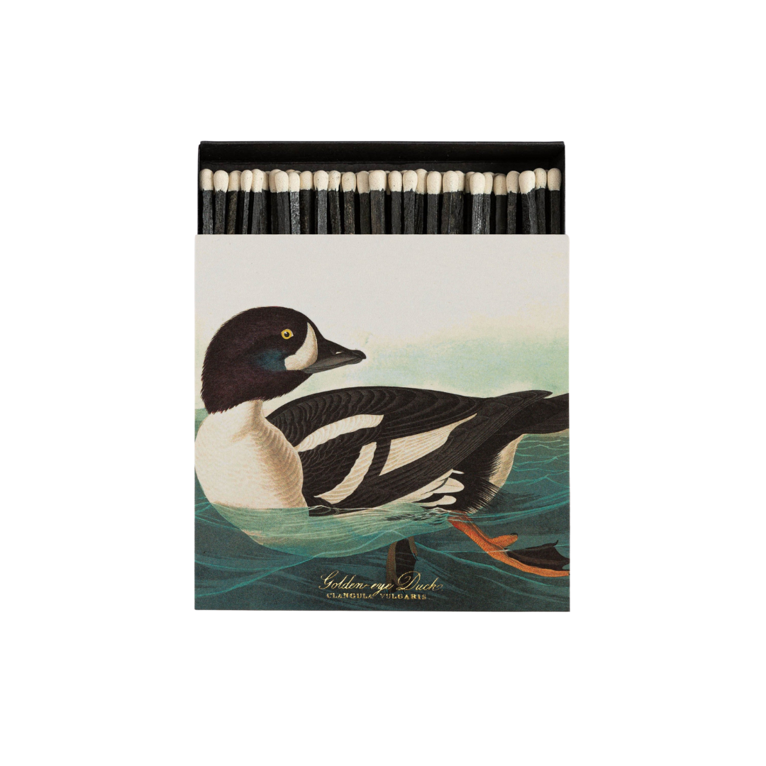 Square Matchboxes - Golden Eye Duck